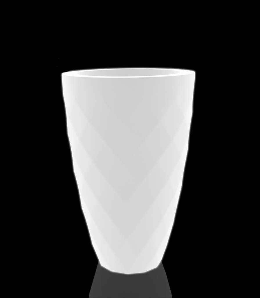 Vondom - VASES Blumentopf klein - weiß - Ø 14 x 28 cm - beleuchtet - outdoor