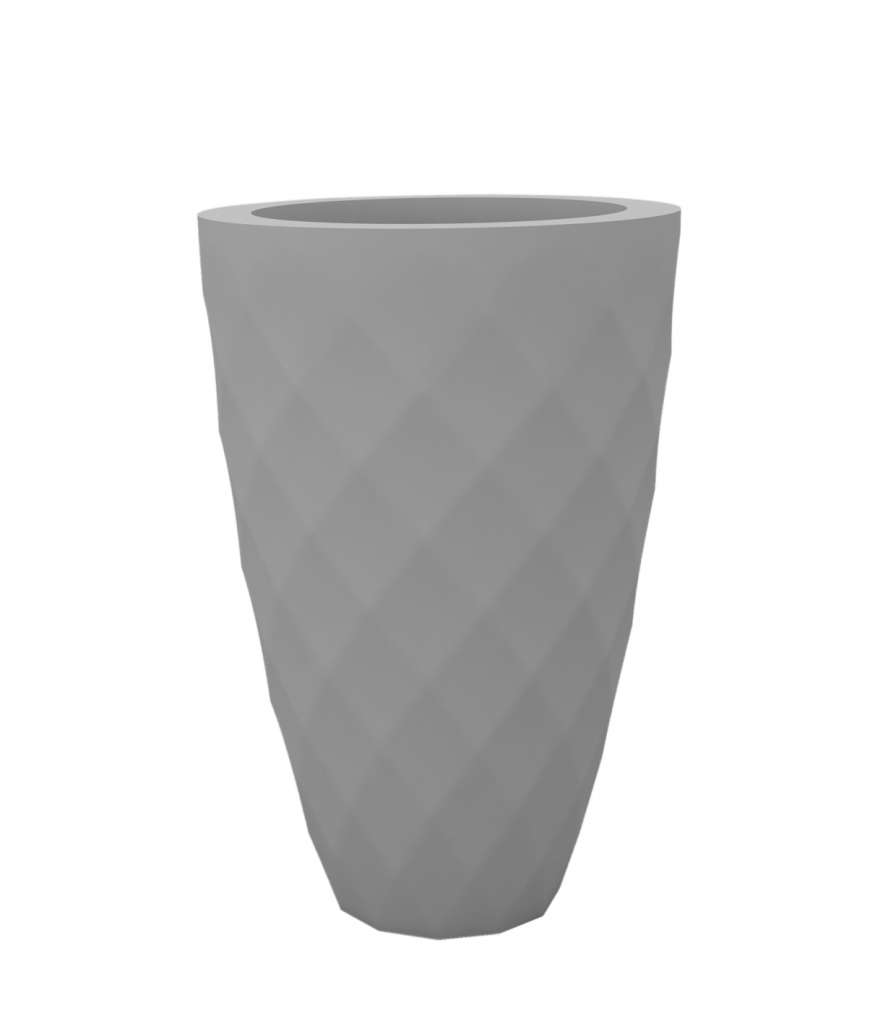 Vondom - VASES Blumentopf klein - stahlgrau - Ø 18 x 36 cm - Basic - outdoor