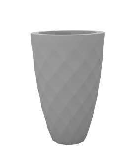 Vondom - VASES Blumentopf klein - stahlgrau - Ø 18 x 36 cm - Basic - outdoor