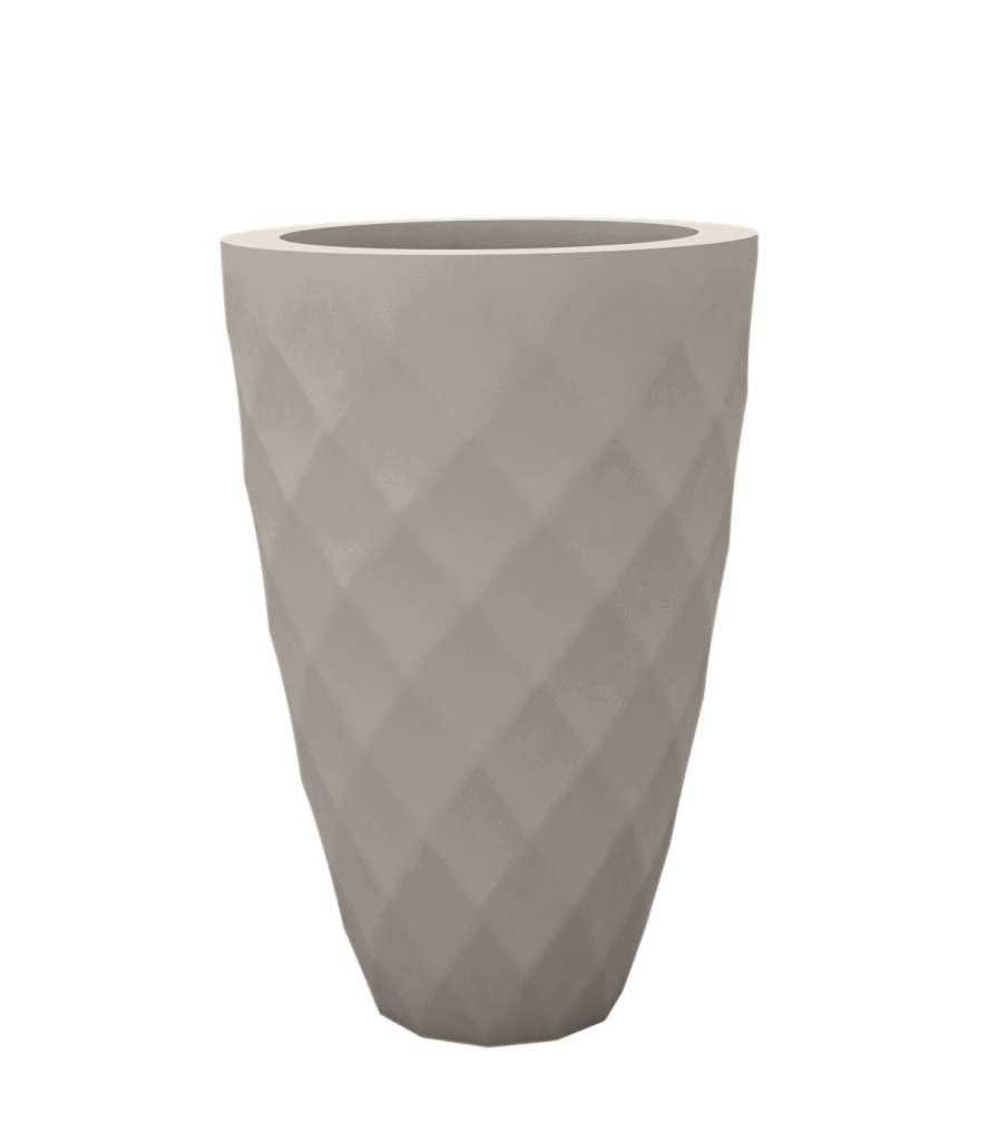Vondom - VASES Blumentopf klein - taupe - Ø 18 x 36 cm - Basic - outdoor