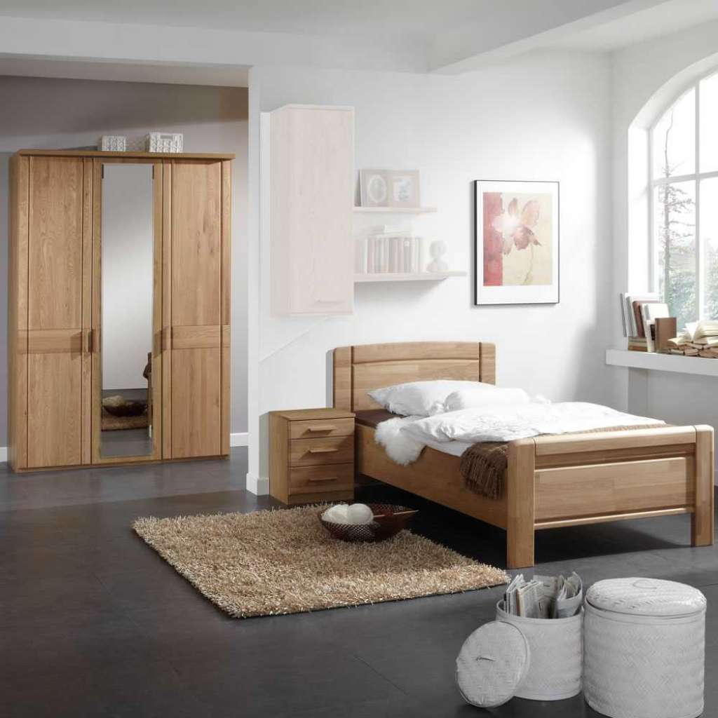 Schlafzimmermöbel Set aus Eiche Teilmassiv Teilmassiv (3-teilig)