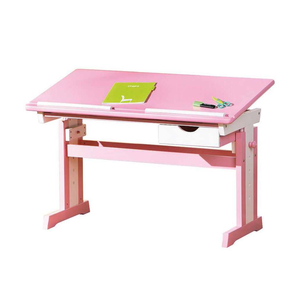 Mädchen Schreibtisch in Rosa Höhenverstellbar
