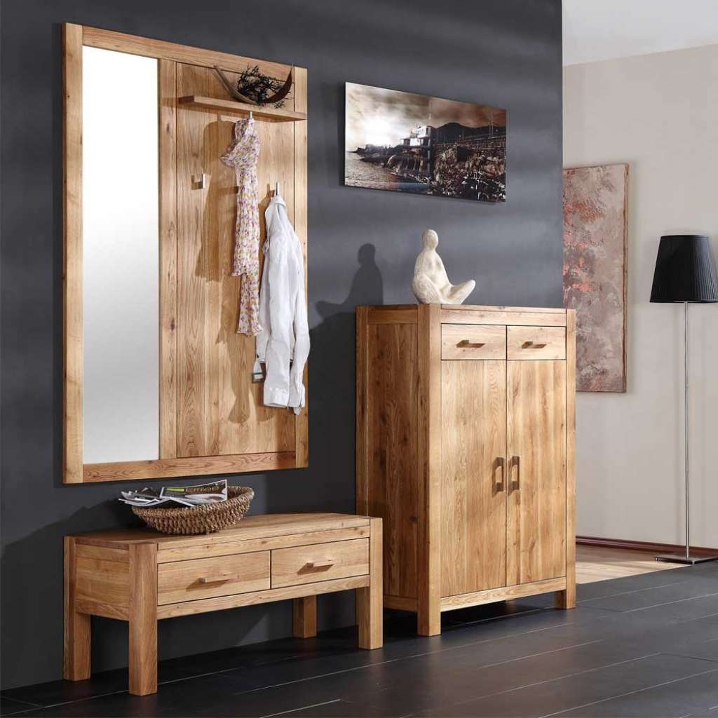 Dielen Set aus Wildeiche Massivholz Geölt (3-teilig)