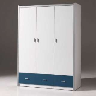 Kleiderschrank mit blauen Schubladen Blau