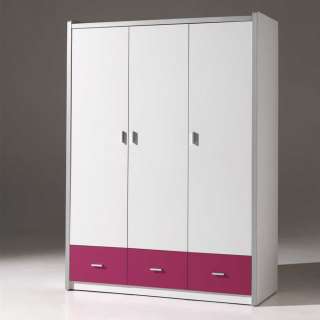 Kleiderschrank in Weiß-Pink Mädchen