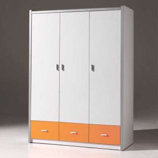 Drehtürenschrank in Weiß-Gelb Gelb