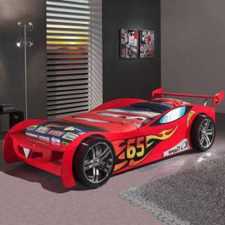 Auto-Bett in Rot Lattenrost