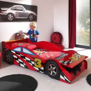 Autobett in Rot Rennwagen