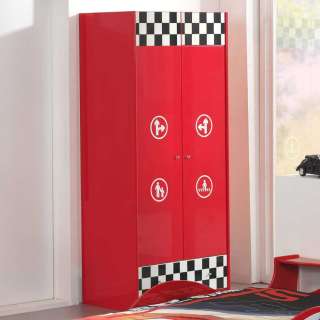 Kleiderschrank in Rot Jungen
