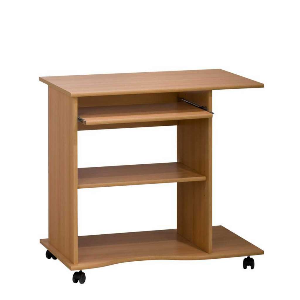 Bürotisch in Buchefarben Rollbar