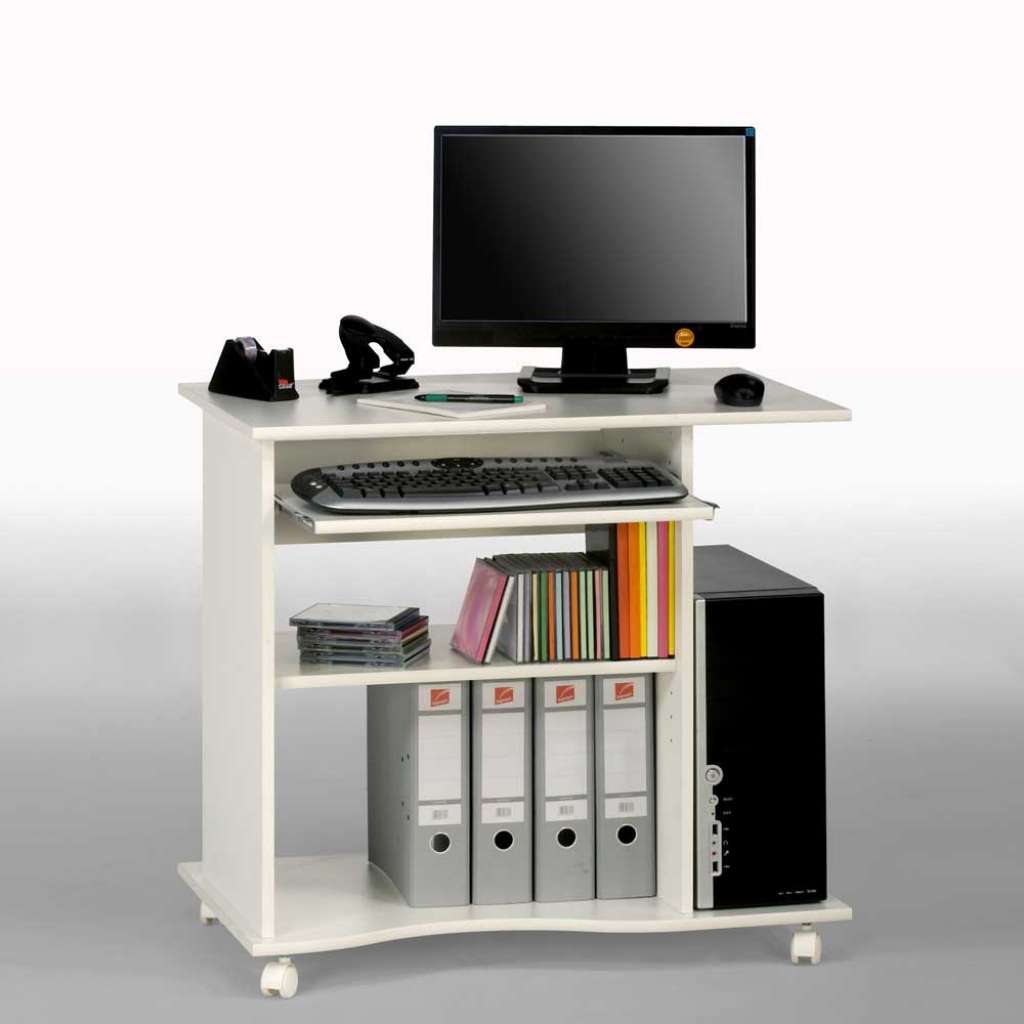 Bürotisch mit Tastaturauszug Rollbar