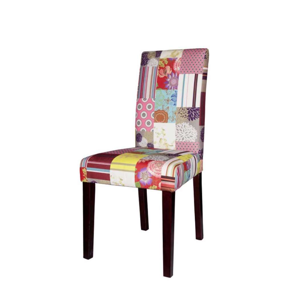 Patchworkstuhl in Bunt Patchwork (2er Set)