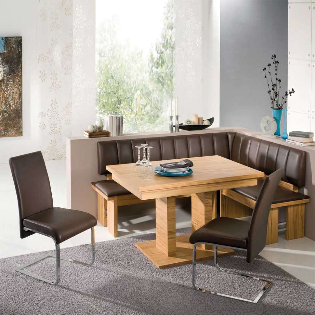 Esszimmer Sitzecke aus Kernbuche Massivholz Braun (4-teilig)