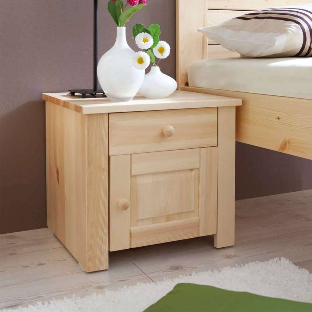 Nachtkommode aus Kiefer Massivholz Landhaus Design