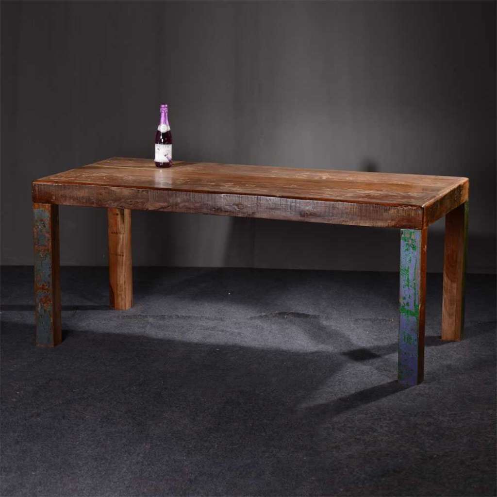 Massivholztisch aus Recyclingholz Shabby Chic