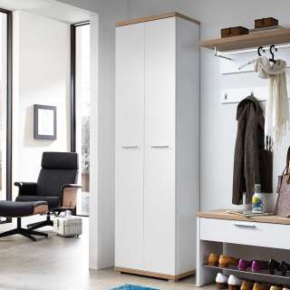 Garderobenschrank mit Drehtüren Eiche Dekor