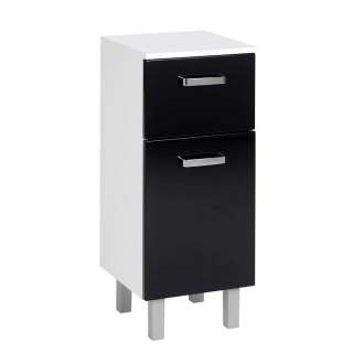 Badezimmer-Unterschrank in Schwarz-Weiß Weiß