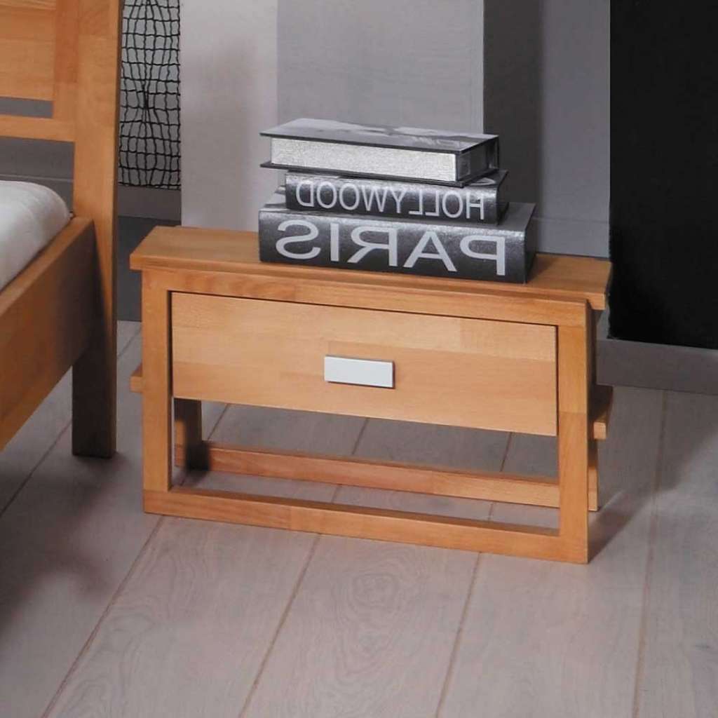 Nachtkonsole aus Buche Massivholz 50 cm breit