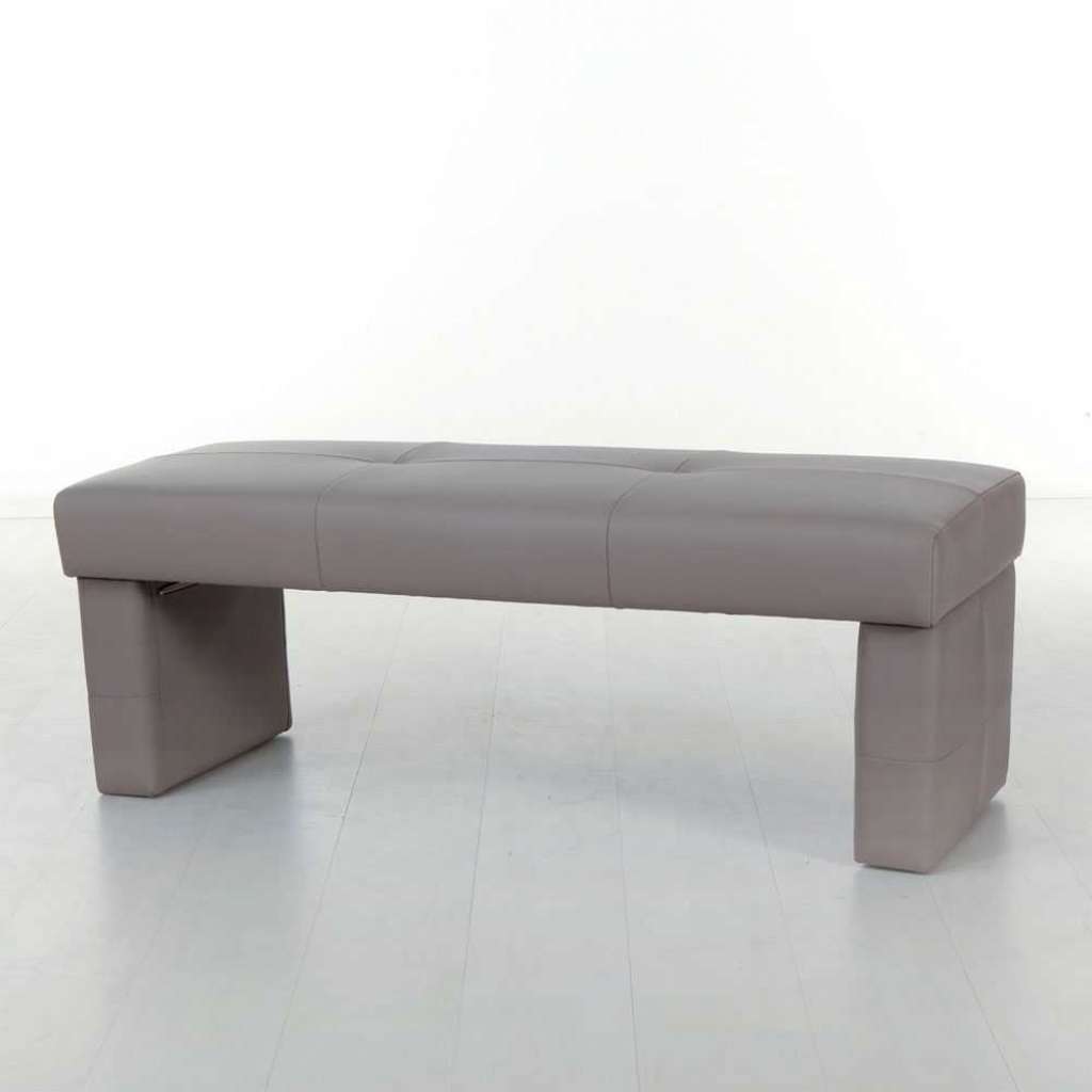 Bank in Grau Kunstleder