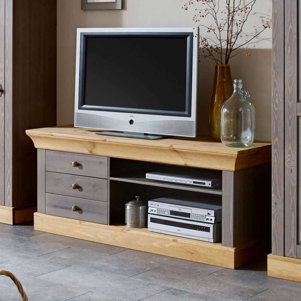 TV Regal aus Kiefer Massivholz Landhausstil