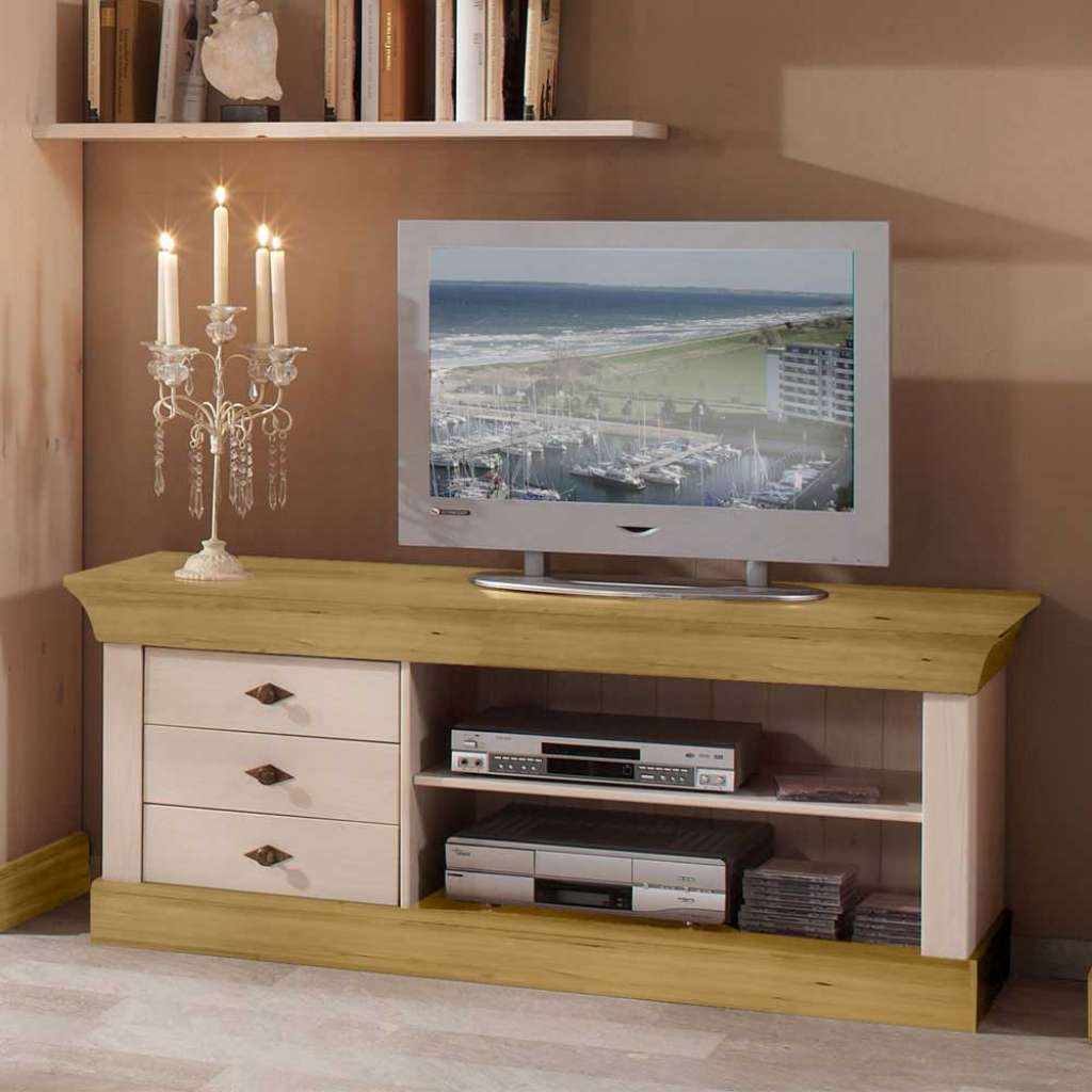 TV-Unterschrank aus Kiefer Massivholz Landhausstil