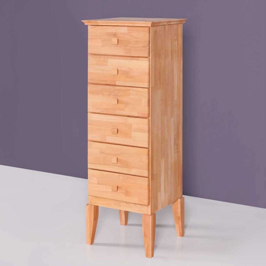 Schubladenkommode in Buchefarben Buche Massivholz