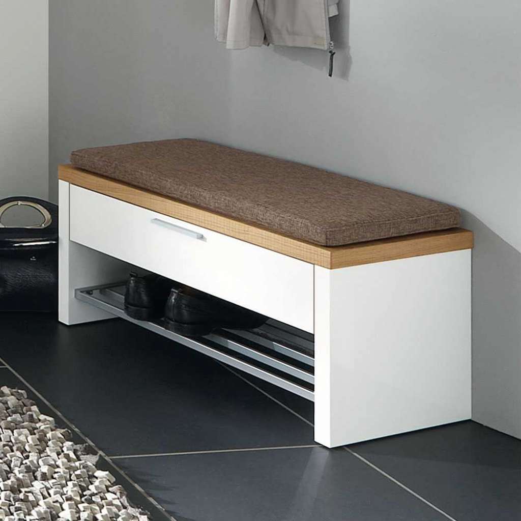 Bank mit Sitzkissen Wildeiche