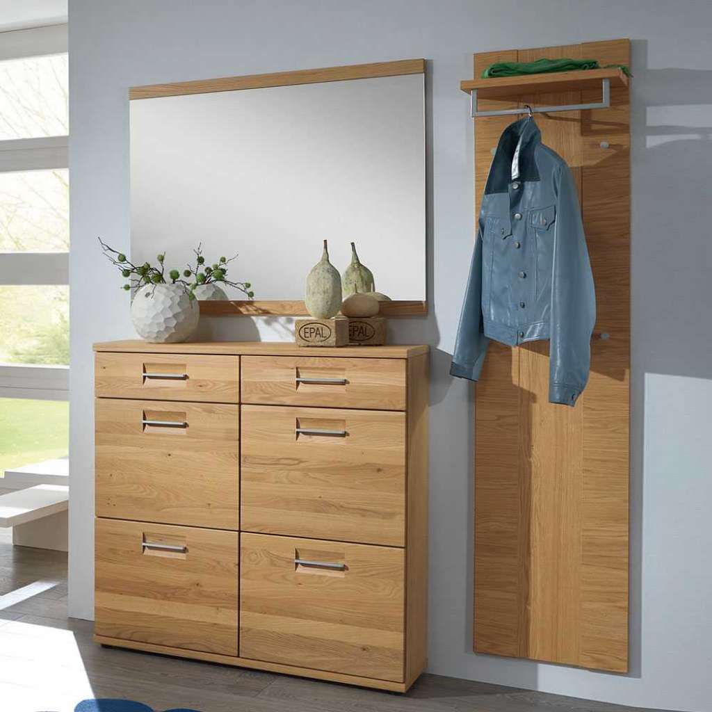 Garderobenmöbel aus Wildeiche modern (3-teilig)