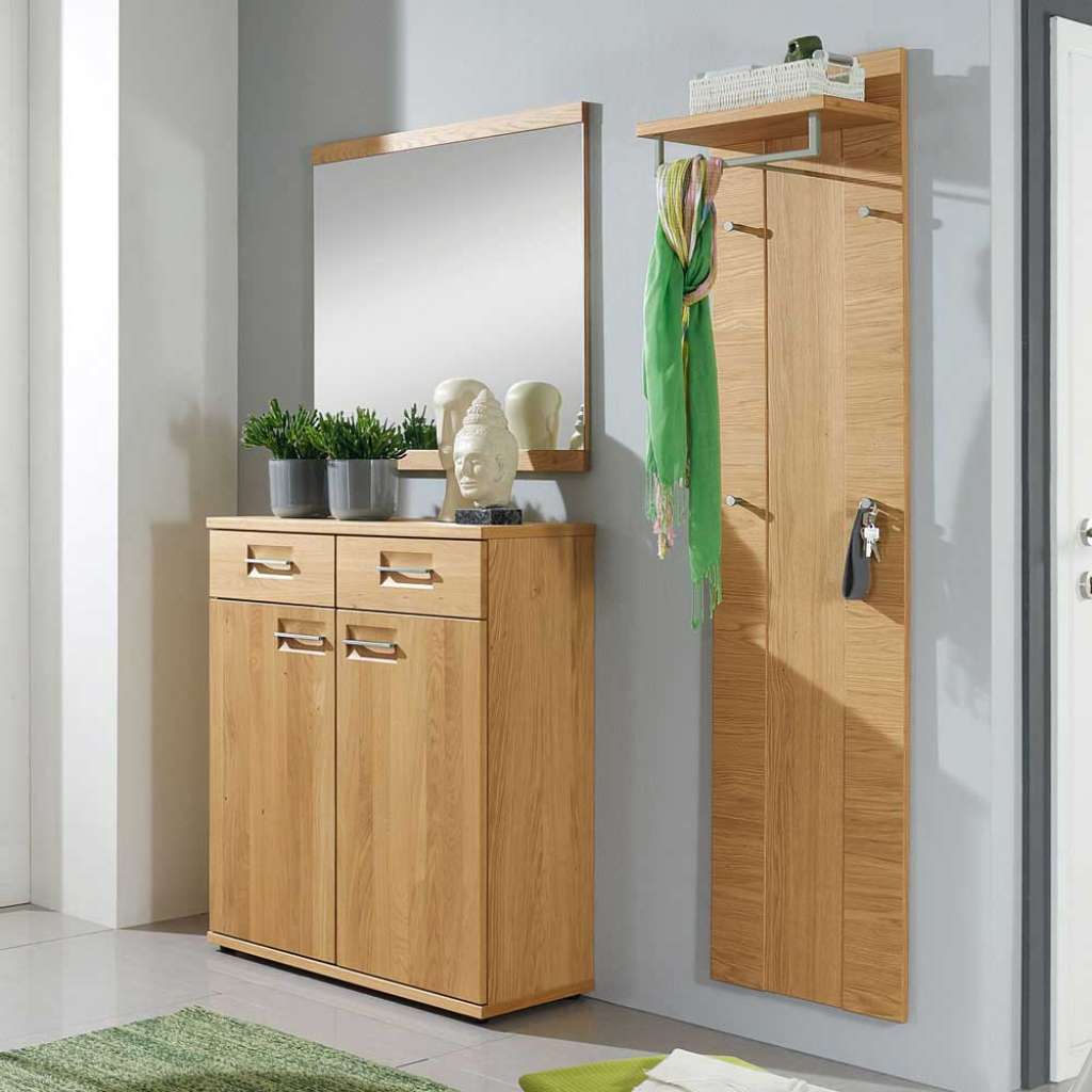 Garderobenmöbel Set aus Wildeiche modern (3-teilig)