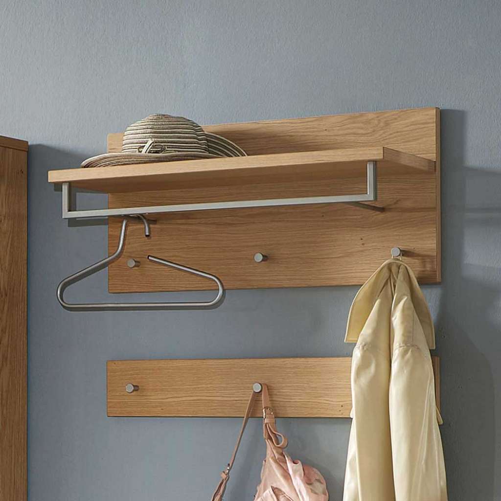 Hängegarderobe in Wildeichefarben Kindergarderobe (2-teilig)