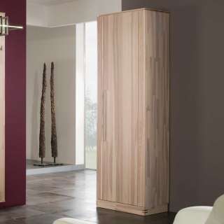Garderobenschrank aus Kernesche Massivholz 200 cm hoch