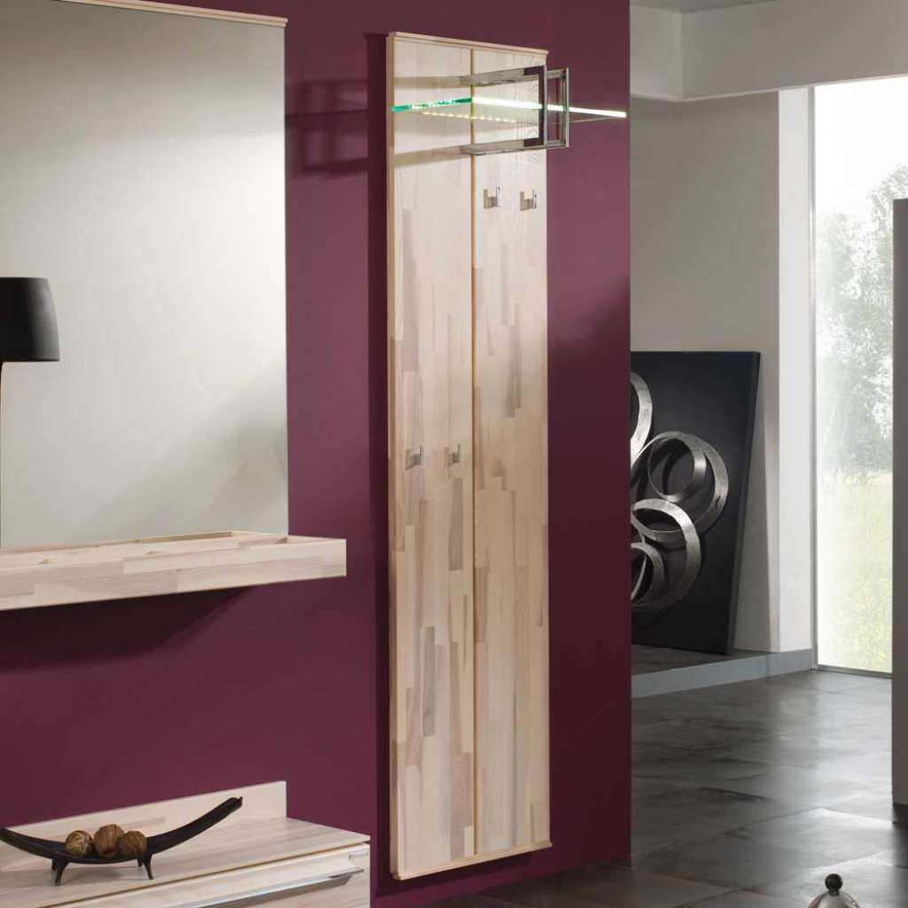 Flurgarderobe mit Glasablage Beleuchtung