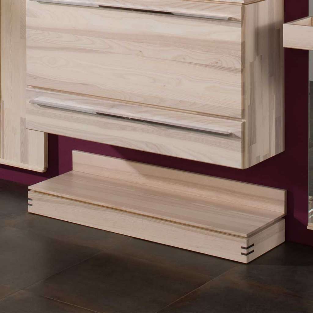 Sockel für die Garderobe Kernesche Massivholz