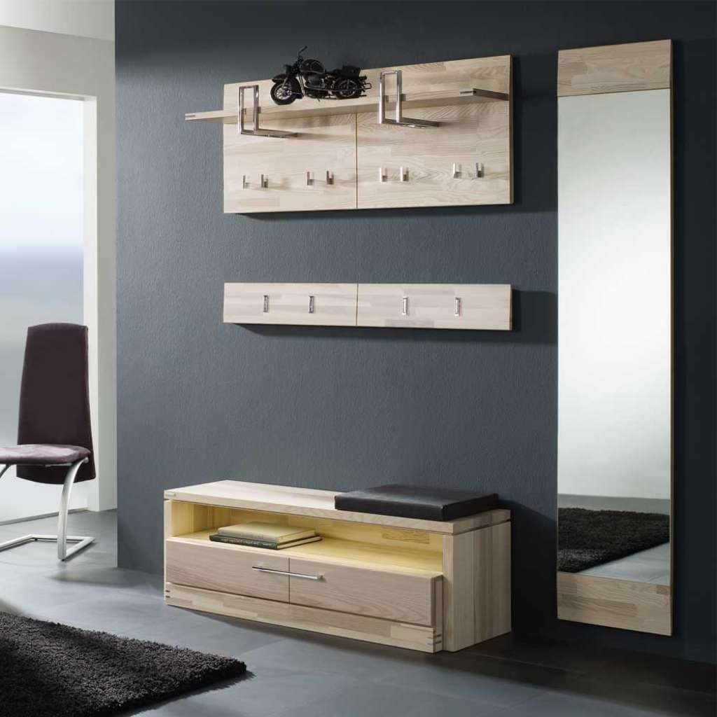 Flurmöbel Set aus Kernesche Massivholz komplett (4-teilig)