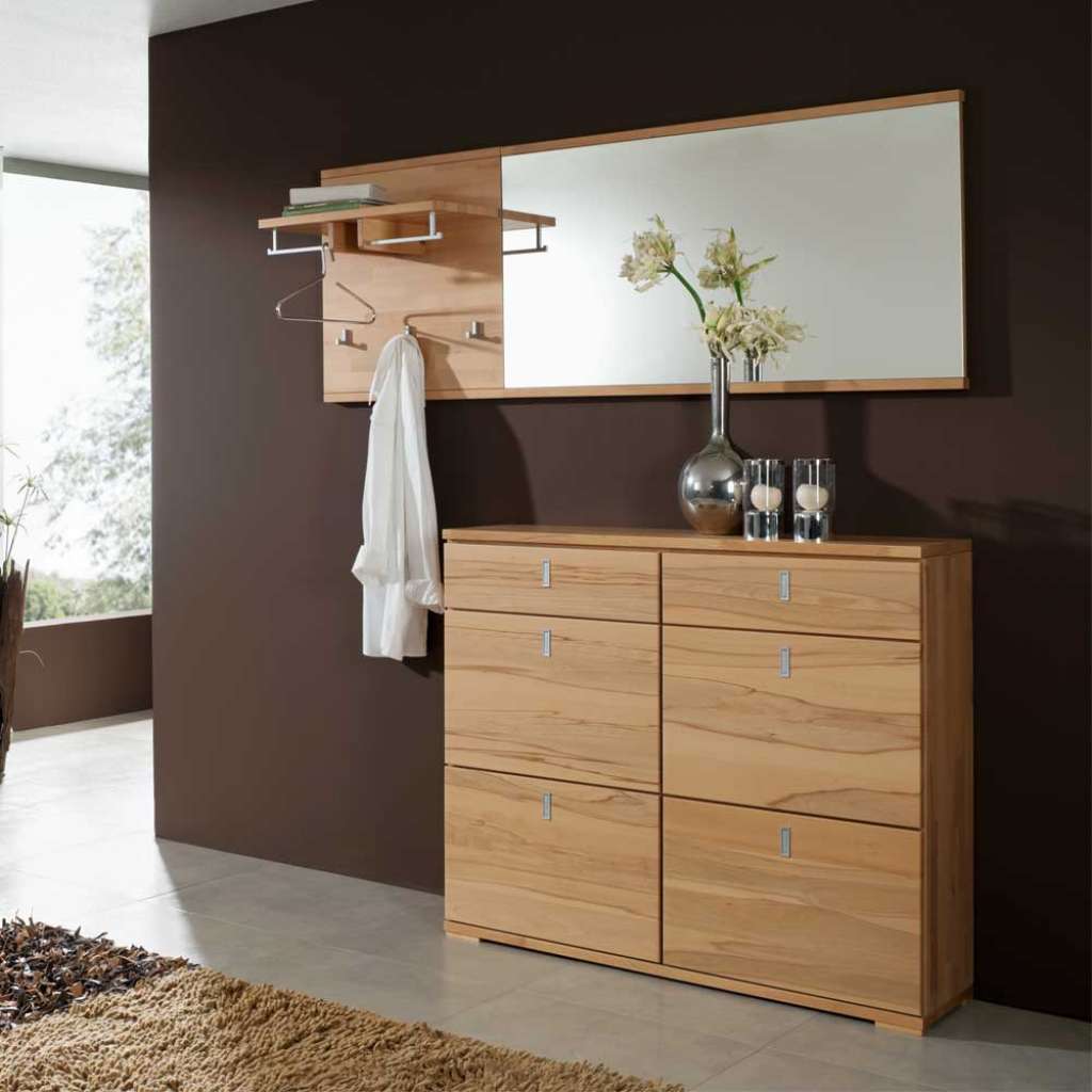 Garderobenmöbel Set aus Kernbuche Massivholz Made in Germany (3-teilig)