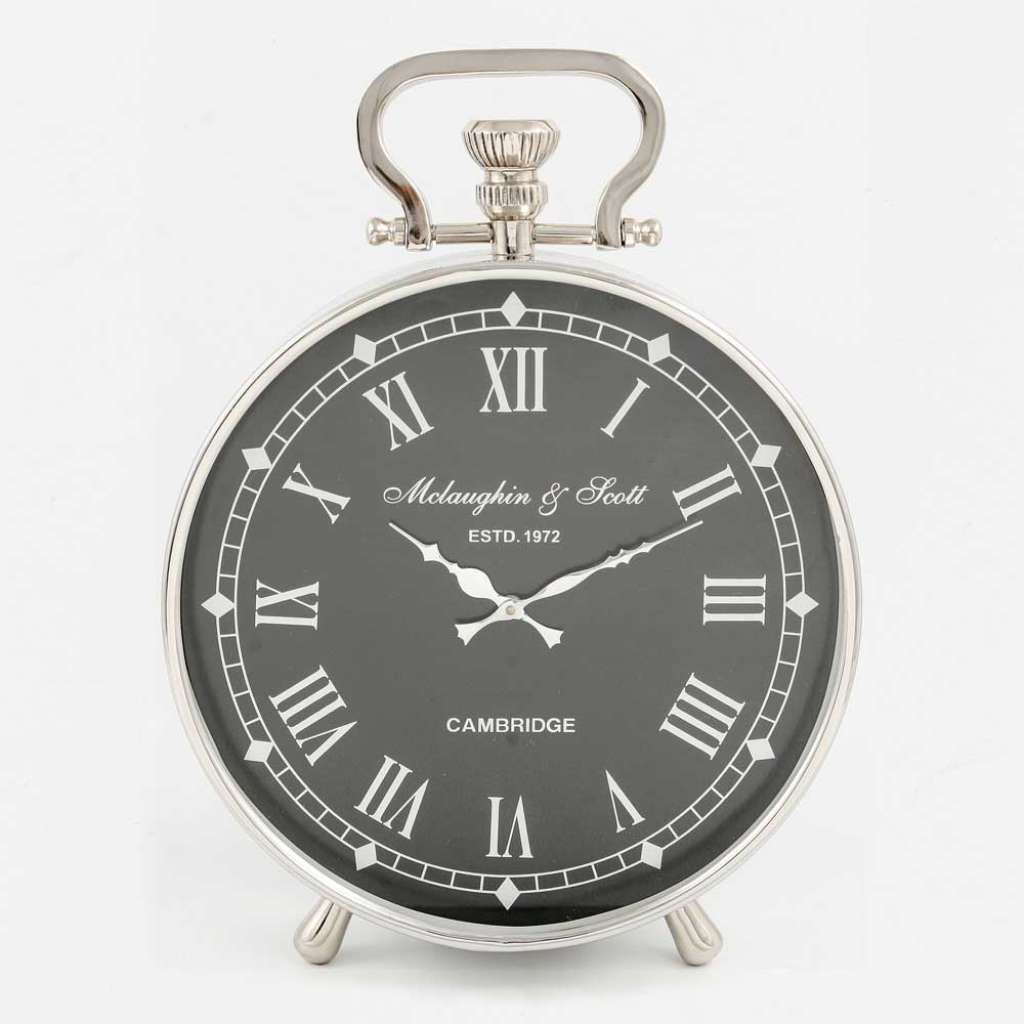 Nachttischuhr in Schwarz Antik Optik