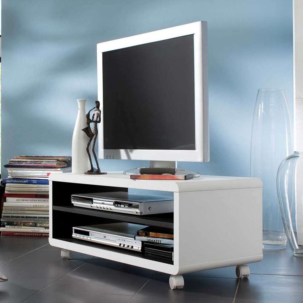 TV Wagen in Schwarz Weiß 80 cm breit