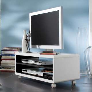 TV Wagen in Schwarz Weiß 80 cm breit