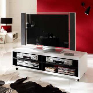 TV Rollwagen in Weiß 120 cm breit
