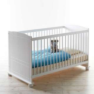 Babybett in Weiß inklusive Rollrost