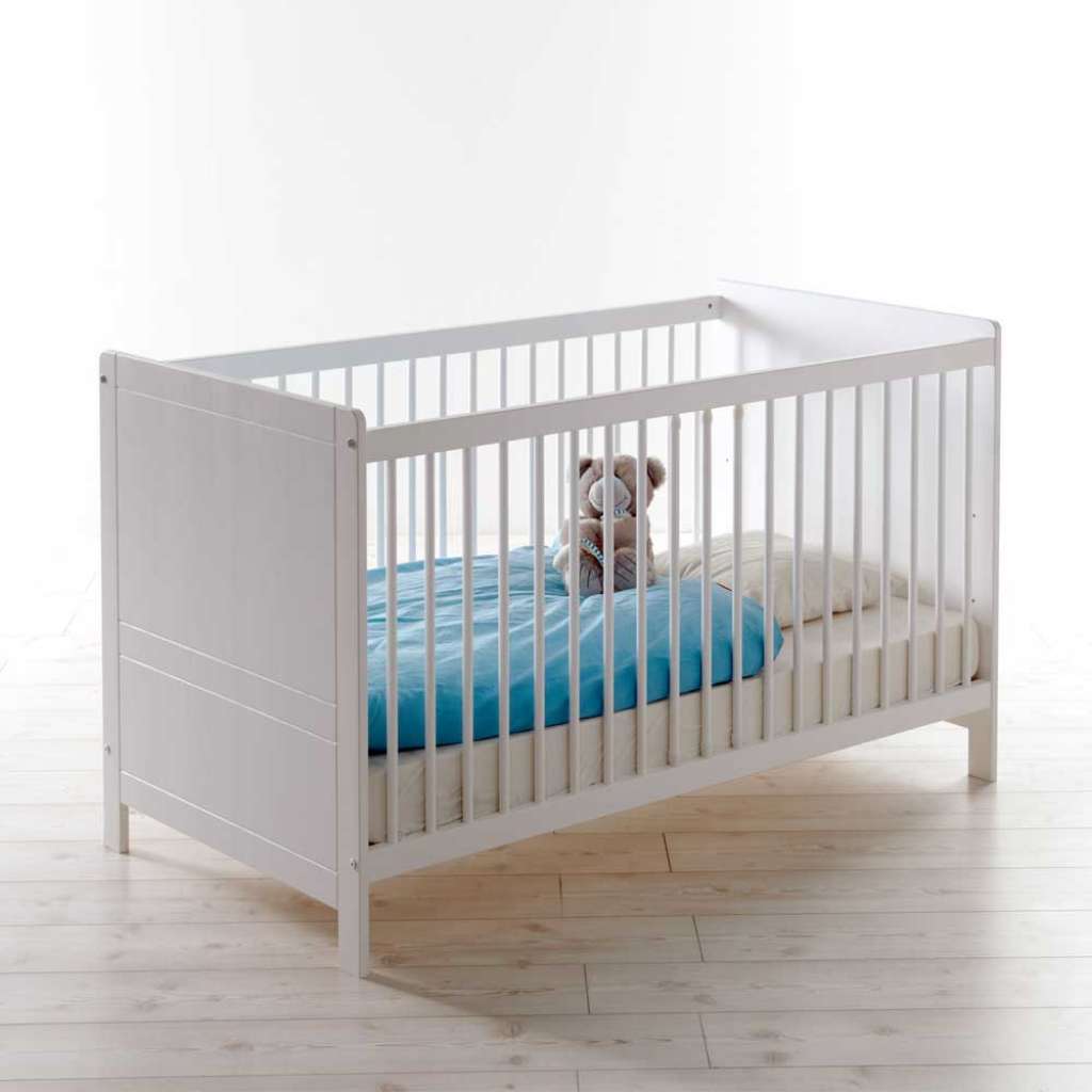 Gitterbett in Weiß Baby
