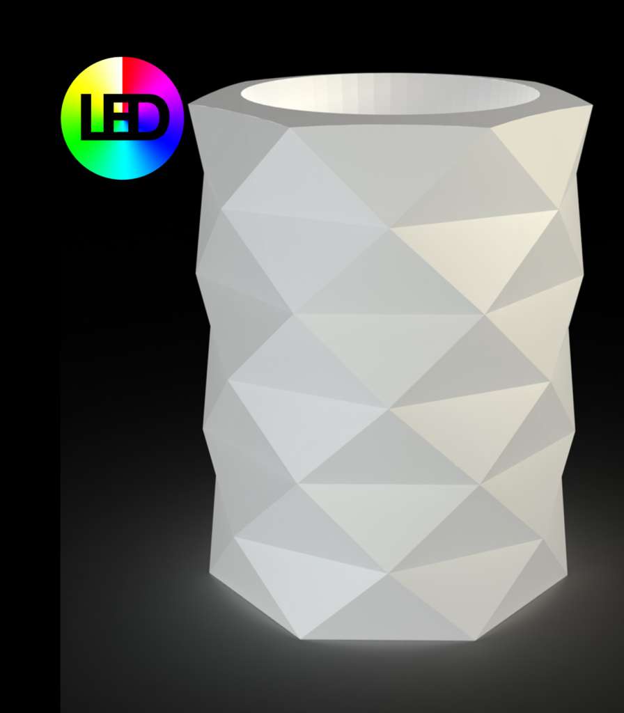 Vondom - MARQUIS Blumentopf - weiß - Ø 80 x 100 cm - RGB Beleuchtung - outdoor