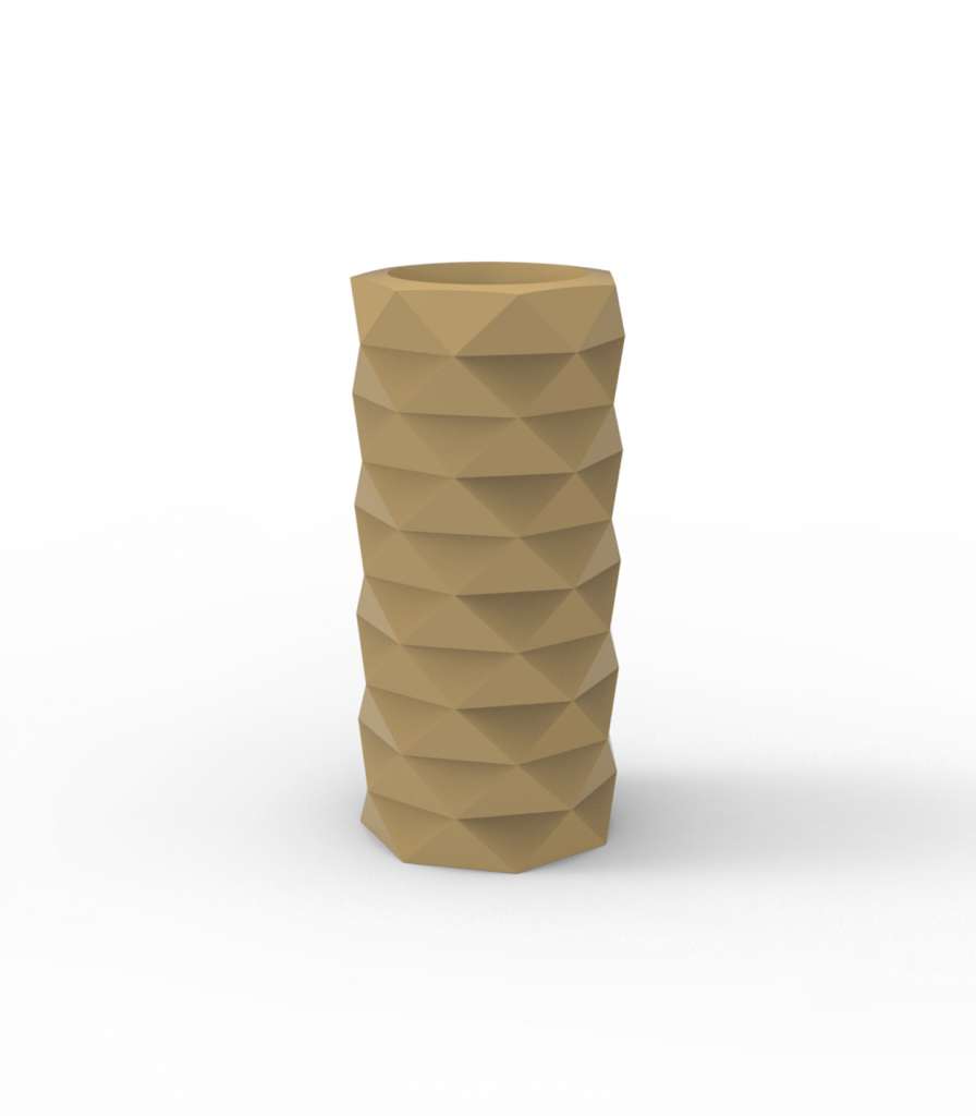 Vondom - MARQUIS Blumentopf - beige - Ø 25 x 53 cm - lackiert - outdoor