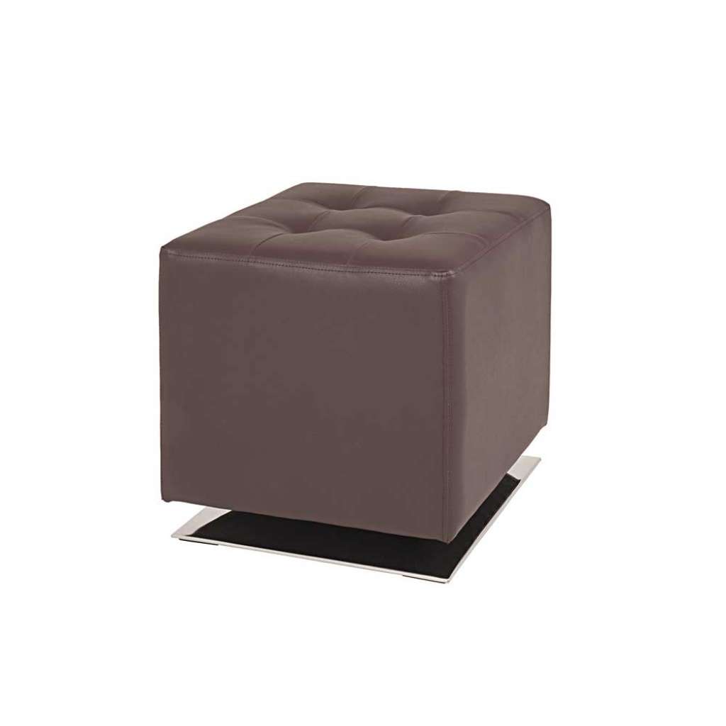 Hocker mit Kunstleder Braun