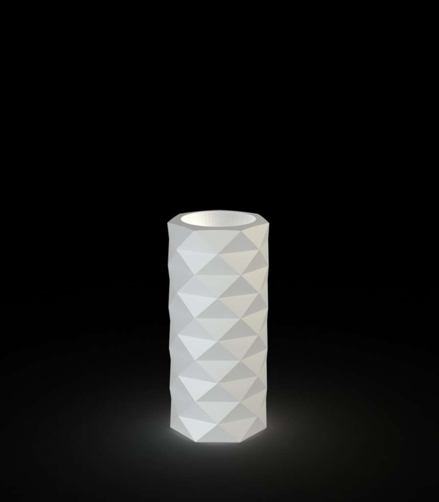 Vondom - MARQUIS Blumentopf - weiß - Ø 25 x 53 cm - beleuchtet - outdoor