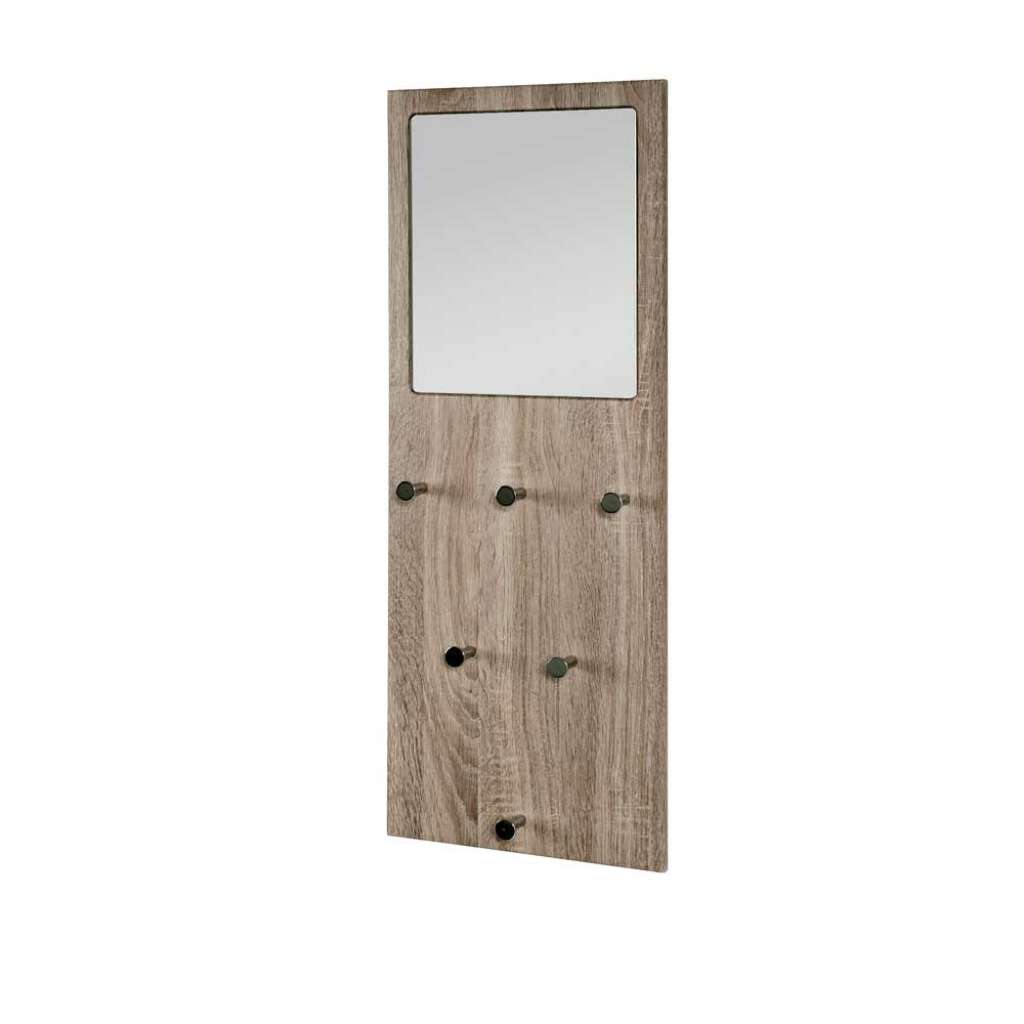 Flurgarderobe mit Spiegel Eiche Trüffel Dekor