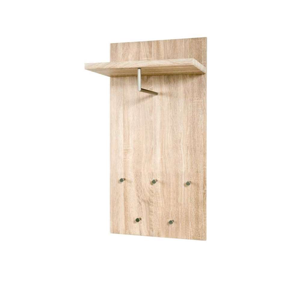 Garderoben Paneel in Eiche San Remo mit Metallhaken