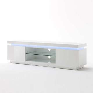 Lowboard mit LED Farbwechsel Weiß Hochglanz