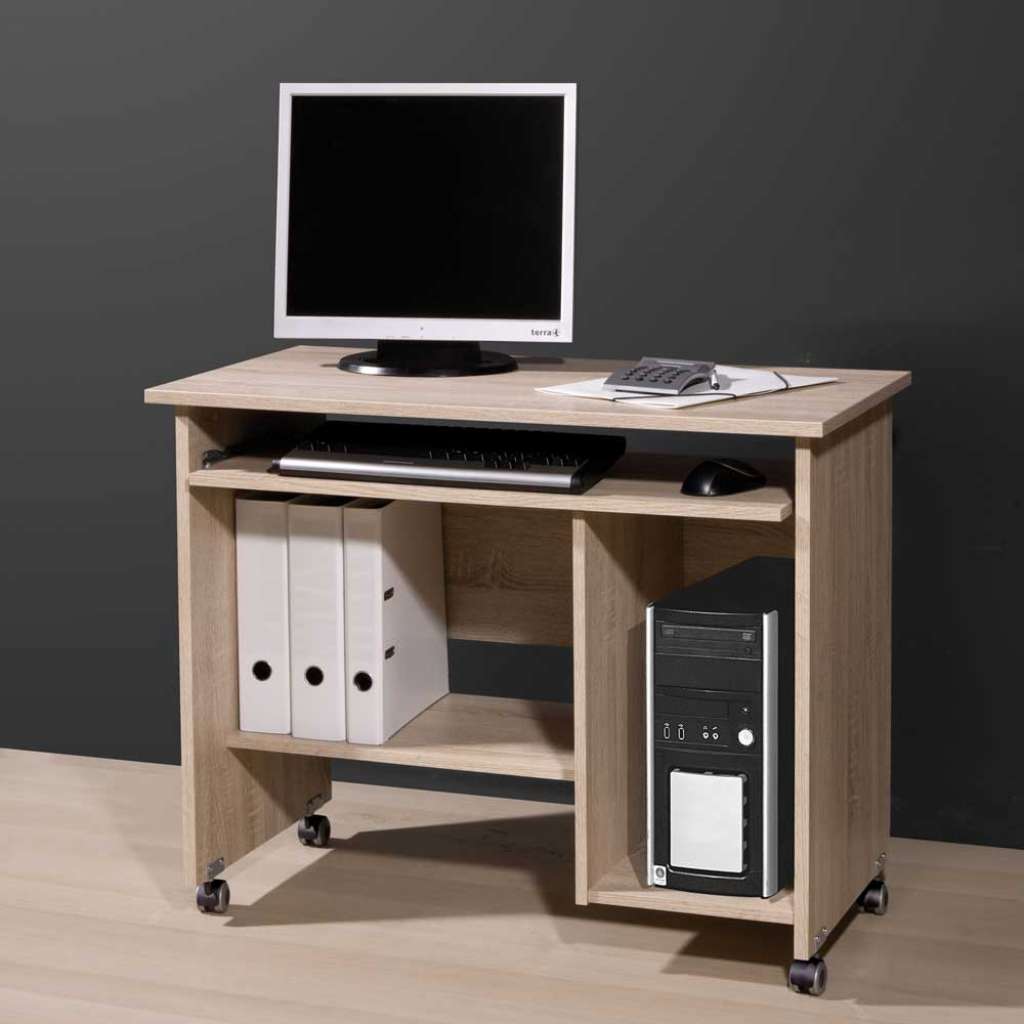 Computertisch mit Rollen Sonoma Eiche