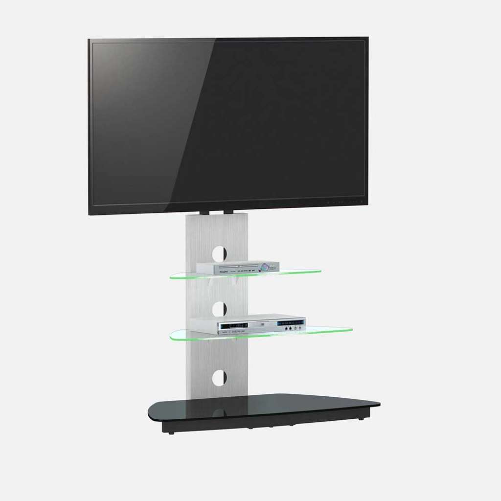 LCD Standfuß in Grau Schwarz Glas